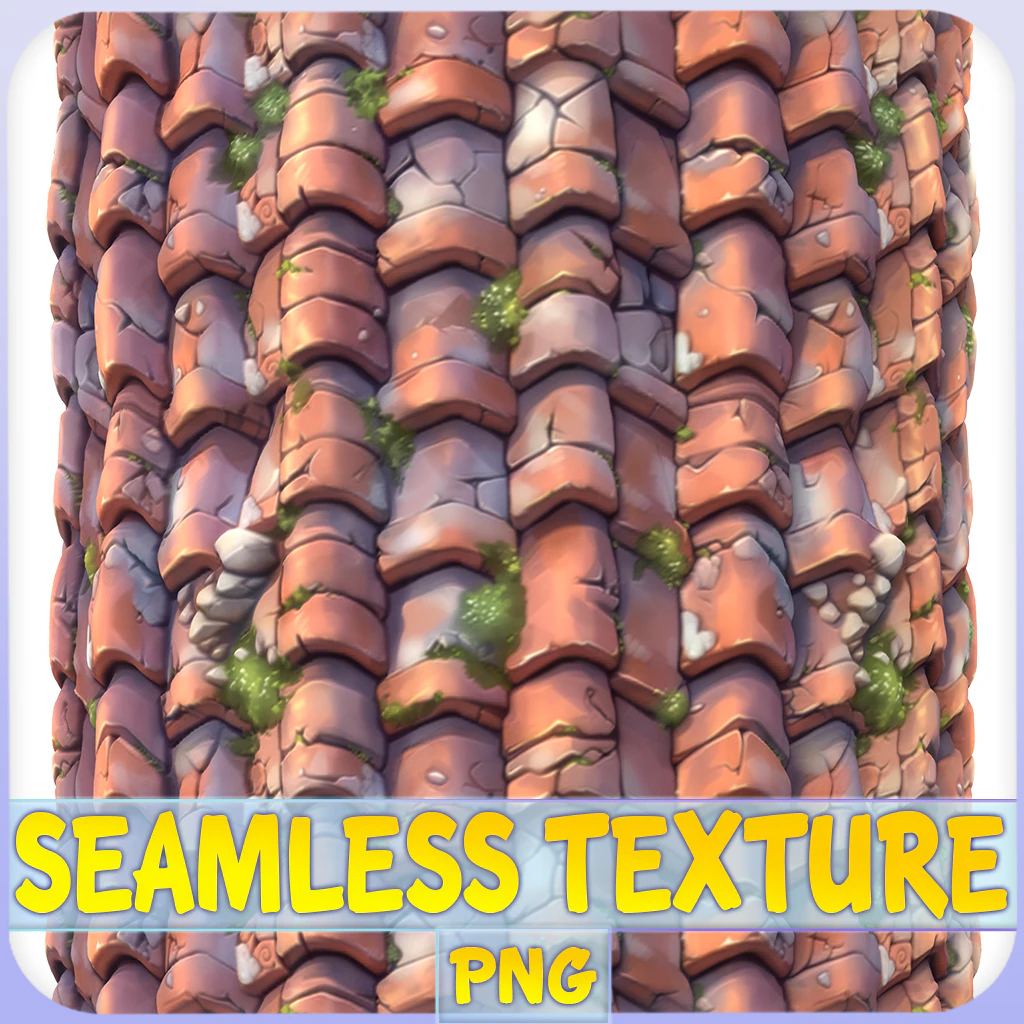 Stylized Roof Seamless Texture CG Textures .c4d .max .obj .3ds .fbx .stl .blend