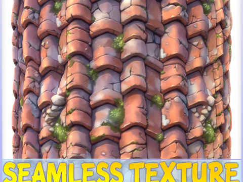 Textura sem costura de telhado estilizado Texturas CG