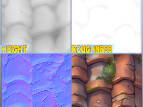 Stylized Roof Seamless Texture CG Texturen