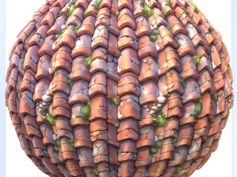 Stylized Roof Seamless Texture CG Texturen