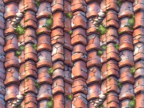 Stylized Roof Seamless Texture CG Texturen