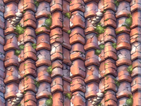 Stylized Roof Seamless Texture CG Textures