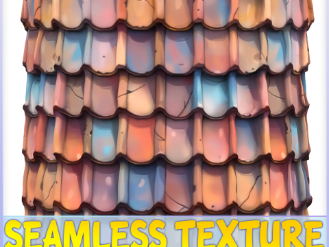 Stylized Roof Seamless Texture CG Texturen