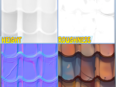 Stylized Roof Seamless Texture Texturas CG