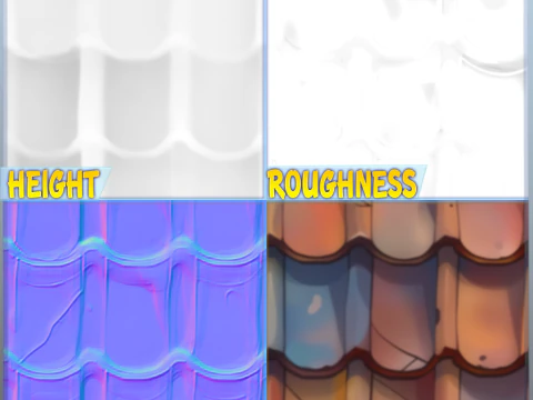 शैलीबद्ध छत निर्बाध बनावट CG टेक्स्चर्स