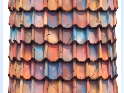 Stylized Roof Seamless Texture Texturas CG
