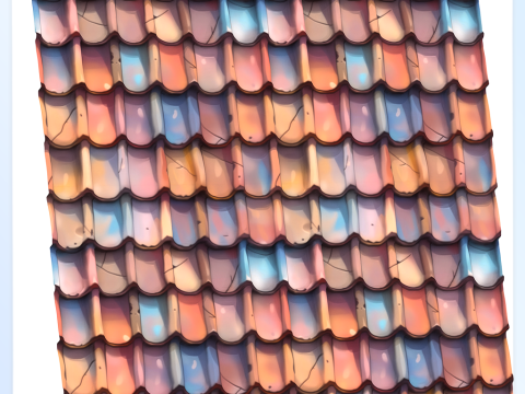 Stylized Roof Seamless Texture Texturas CG