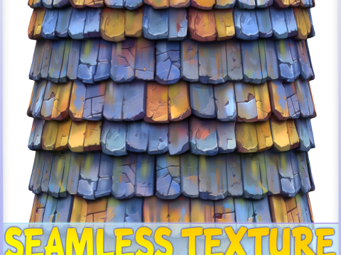 Stylized Roof Seamless Texture CG Texturen
