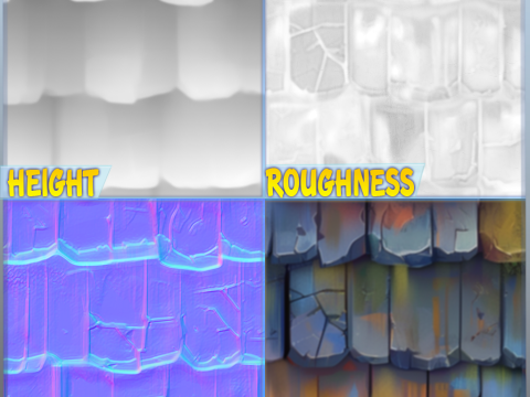 Stylized Roof Seamless Texture CG 纹理
