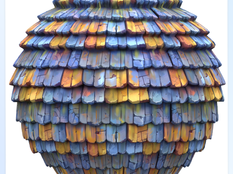 Stylized Roof Seamless Texture CG 纹理