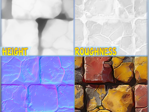 Stylized Wall Seamless Texture CG Textures