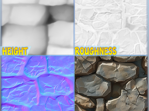 Stylized Wall Seamless Texture Texturas CG