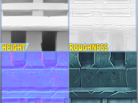 Stylized Wall Seamless Texture CG Текстури