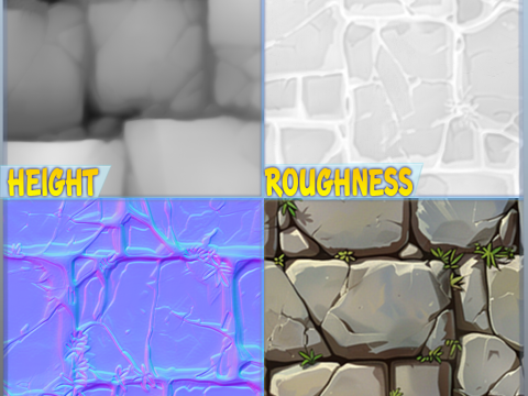 Stylized Wall Seamless Texture CG Текстури