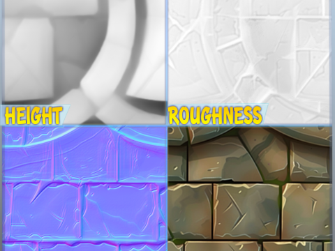 Stylized Wall Seamless Texture Texturas CG