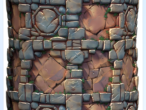 Stylized Wall Seamless Texture CG Texturen