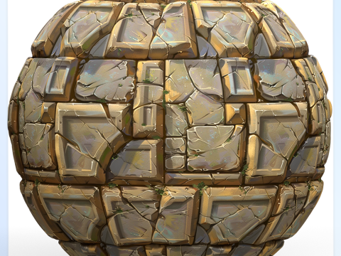 Stylized Wall Seamless Texture Texturas CG