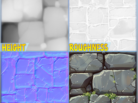 Stylized Wall Seamless Texture Tekstur CG