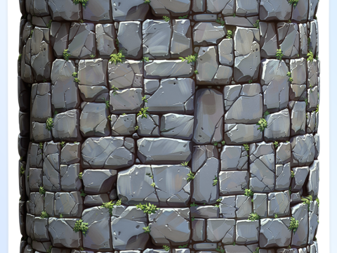 Stylized Wall Seamless Texture Tekstur CG
