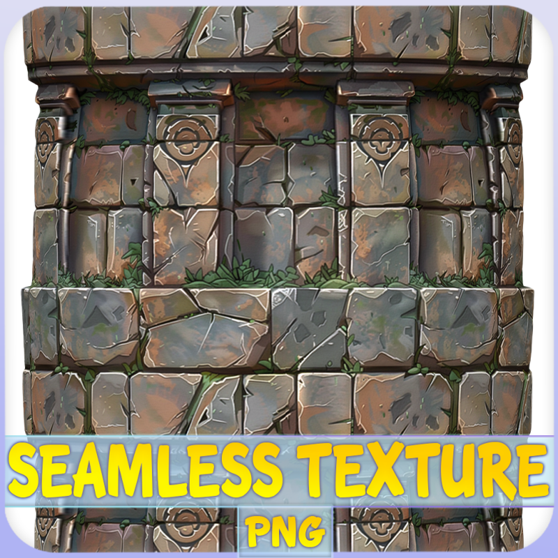 Stylized Wall Seamless Texture CG Tekstury .c4d .max .obj .3ds .fbx .stl .blend