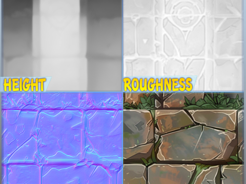 Stylized Wall Seamless Texture CG Tekstury
