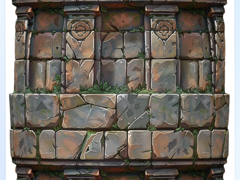 Stylized Wall Seamless Texture CG Tekstury