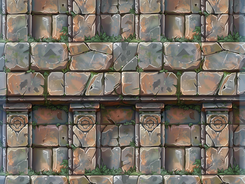 Stylized Wall Seamless Texture CG Tekstury