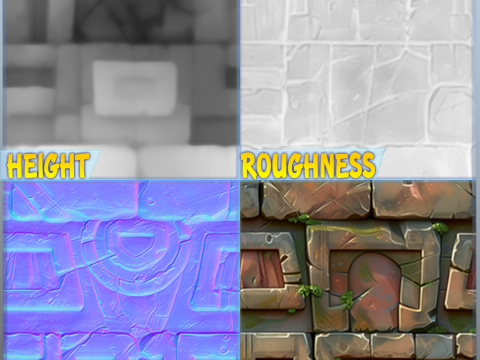 Stylized Wall Seamless Texture Texturas CG