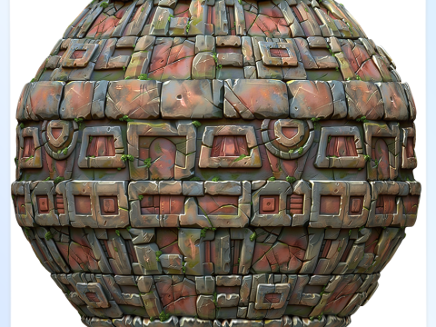 Stylized Wall Seamless Texture Texturas CG