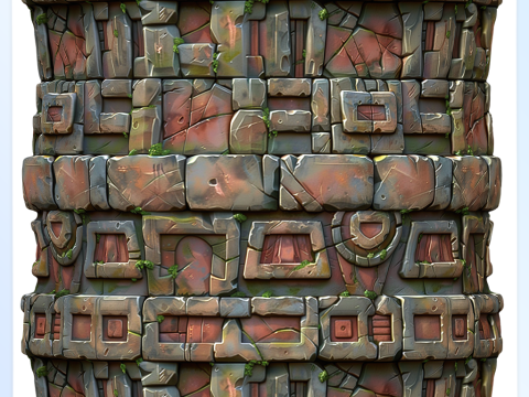 Stylized Wall Seamless Texture Texturas CG