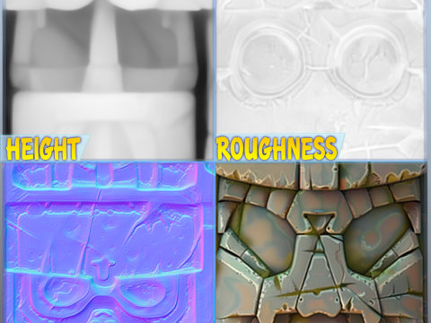 Stylized Wall Seamless Texture Tekstur CG