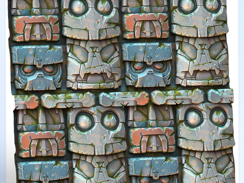 Stylized Wall Seamless Texture Tekstur CG