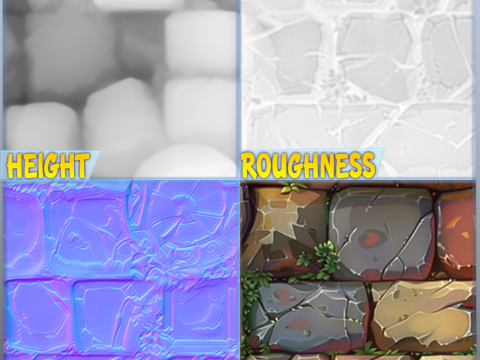 Stylized Wall Seamless Texture Tekstur CG