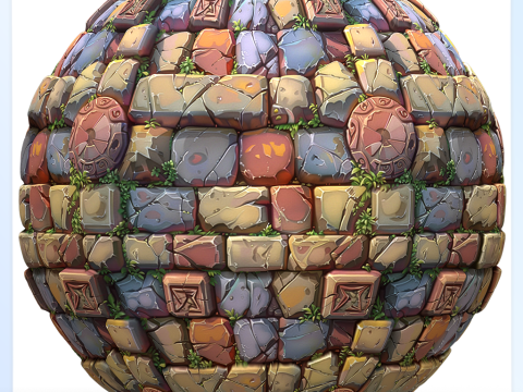 Stylized Wall Seamless Texture Tekstur CG