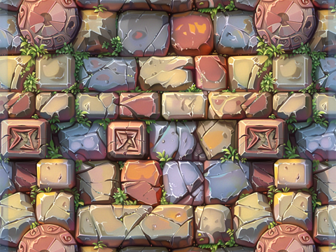 Stylized Wall Seamless Texture Tekstur CG