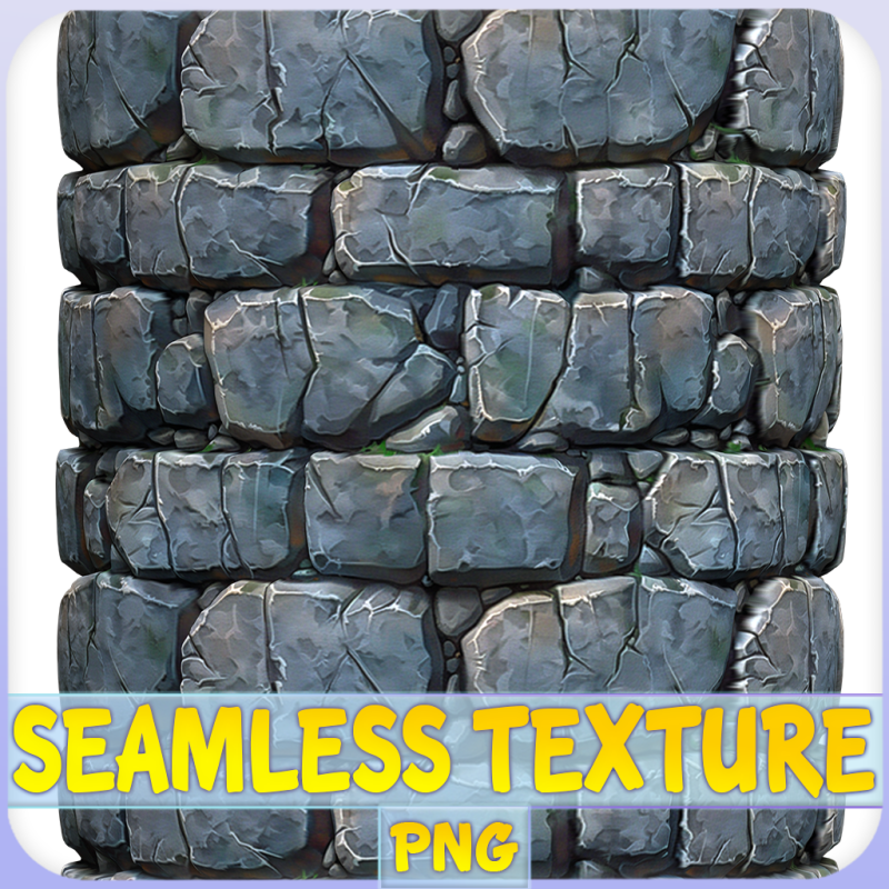 Stylized Wall Seamless Texture CG 纹理 .c4d .max .obj .3ds .fbx .stl .blend 