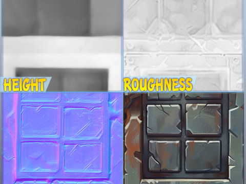 Stylized Wall Seamless Texture CG 텍스쳐