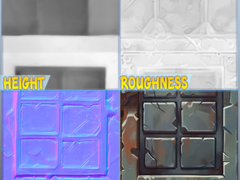 Textura sem costura de parede estilizada Texturas CG