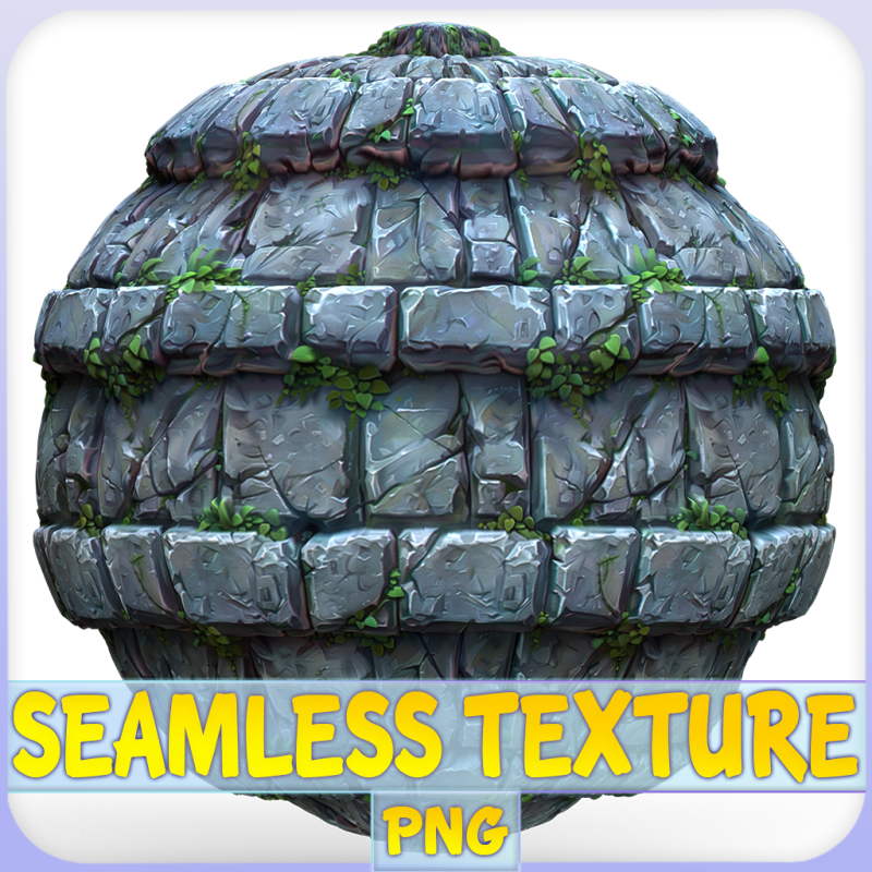 Stylized Wall Seamless Texture CG Dokuları .c4d .max .obj .3ds .fbx .stl .blend