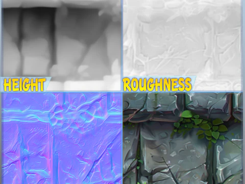 Stylized Wall Seamless Texture CG Textures