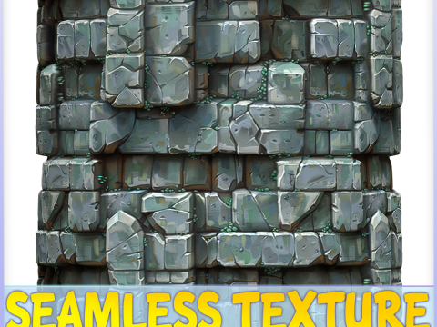 Stylized Wall Seamless Texture Tekstur CG