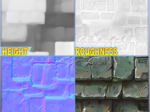 Stylized Wall Seamless Texture CG Текстуры