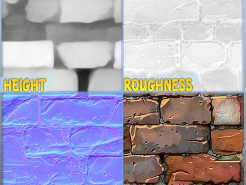 Stylized Wall Seamless Texture Texturas CG