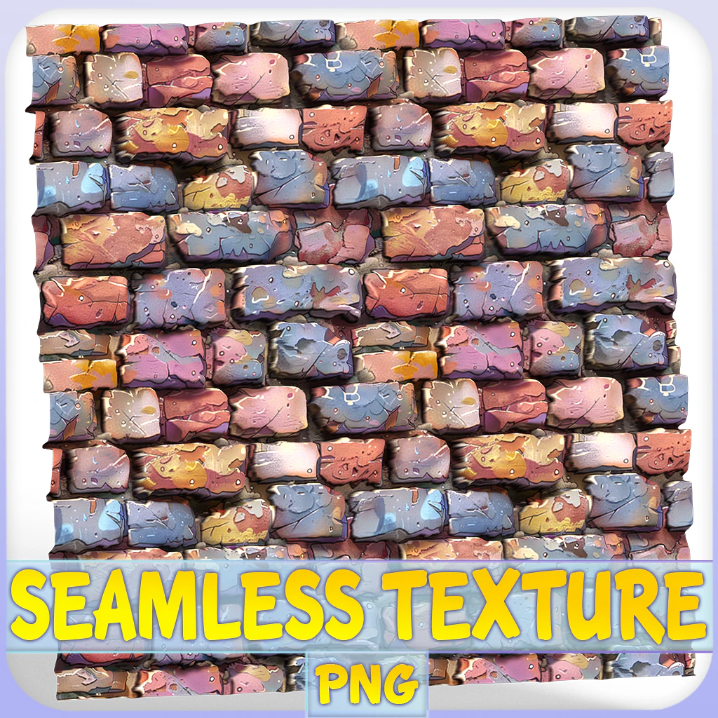 Stylized Wall Seamless Texture CG Textures .c4d .max .obj .3ds .fbx .stl .blend 