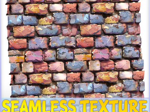 Stylized Wall Seamless Texture CG Tekstury