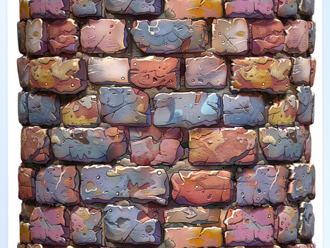 Stylized Wall Seamless Texture CG 텍스쳐