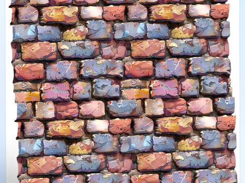 Stylized Wall Seamless Texture CG 텍스쳐