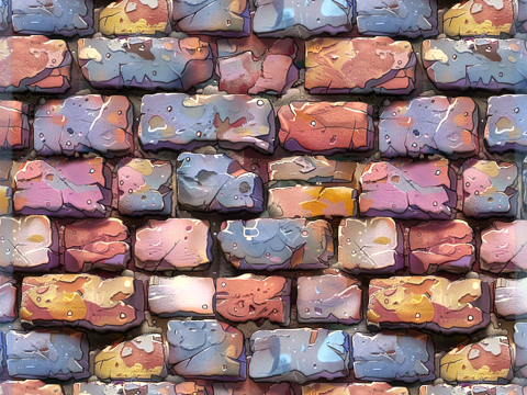 Stylized Wall Seamless Texture CG 텍스쳐