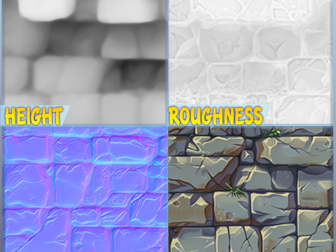 Stylized Wall Seamless Texture CG टेक्स्चर्स