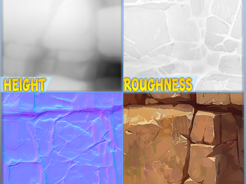 Stylized Wall Seamless Texture CG Tekstury